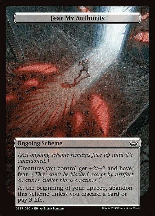 Fear My Authority Card Front