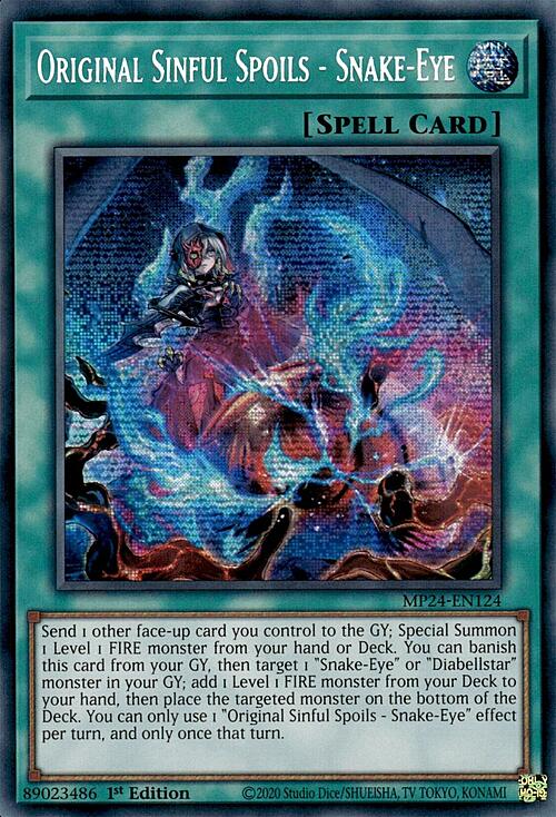 Original Sinful Spoils - Snake-Eye Card Front