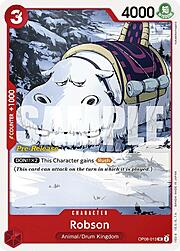 Robson · Pre-Release Stamp OP08-013