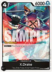 X.Drake · Pre-Release Stamp OP08-093