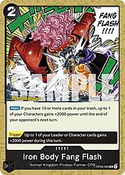 Iron Body Fang Flash · Pre-Release Stamp OP08-095