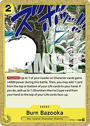 Burn Bazooka · Pre-Release Stamp OP08-116