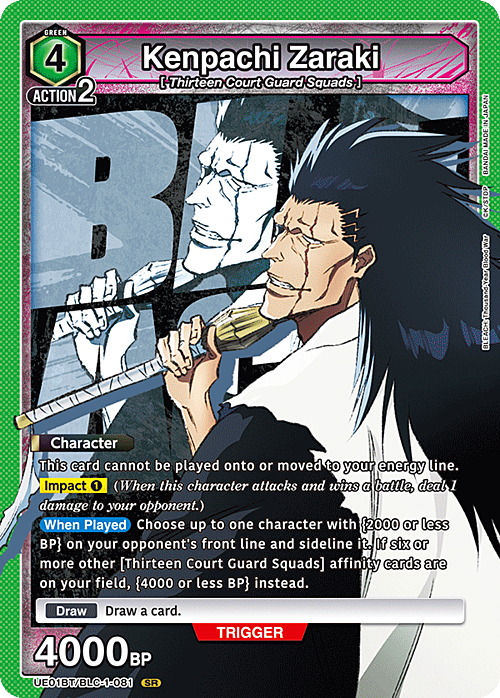 Kenpachi Zaraki Card Front