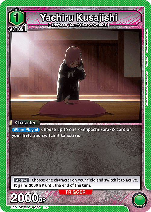 Yachiru Kusajishi Card Front