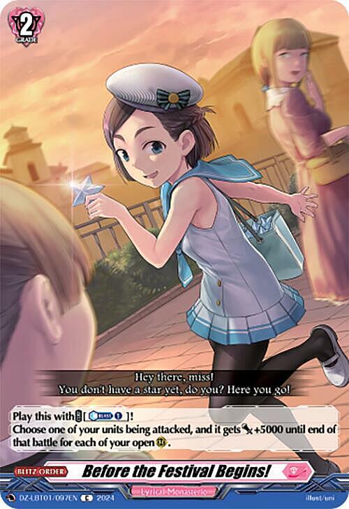 Before the Festival Begins! Card Front