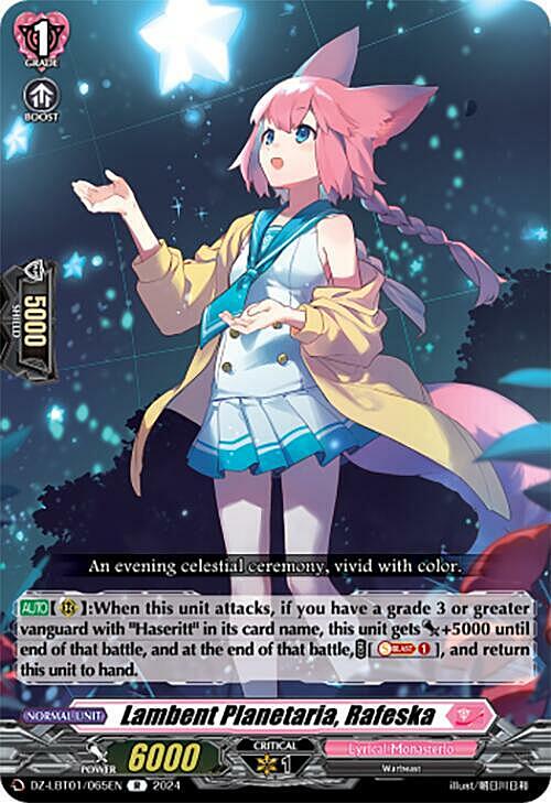 Lambent Planetaria, Rafeska Card Front