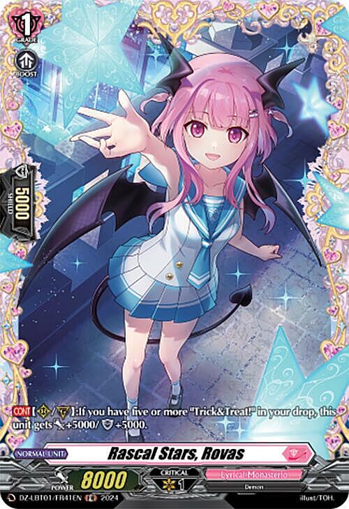 Rascal Stars, Rovas Card Front