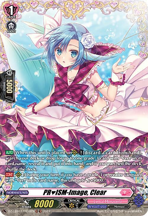 PRISM-Image, Clear Card Front