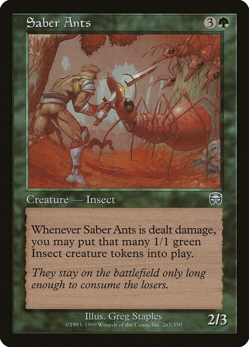 Saber Ants Card Front