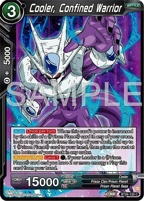 Cooler, Confined Warrior Card Front