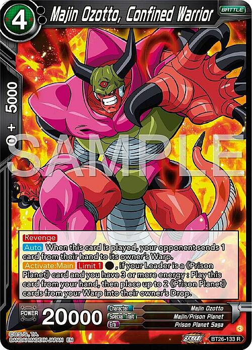 Majin Ozotto, Confined Warrior Card Front