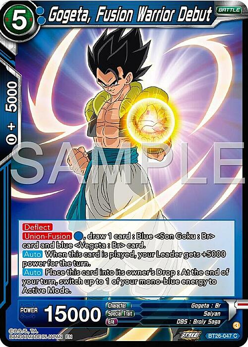 Gogeta, Fusion Warrior Debut Card Front