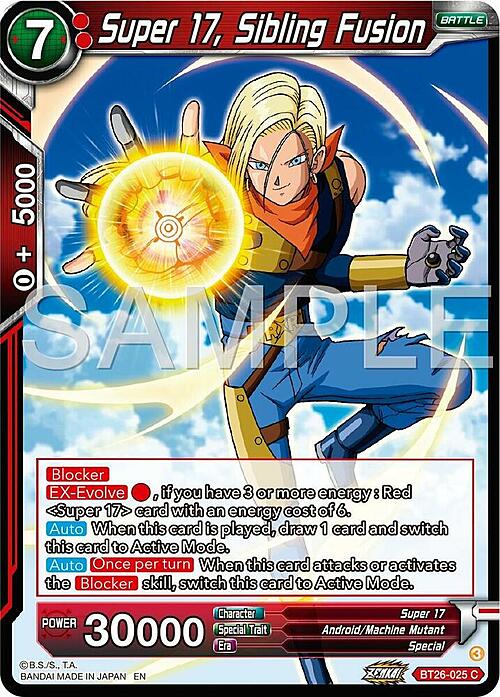Super 17, Sibling Fusion Card Front