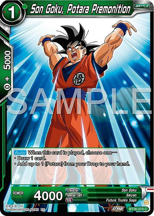 Son Goku, Potara Premonition Card Front