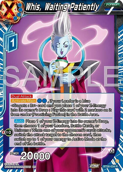 Whis, Waiting Patiently Card Front