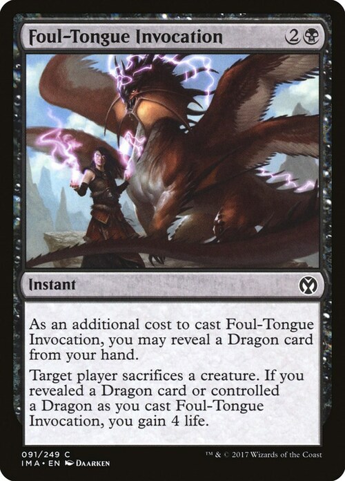 Foul-Tongue Invocation Card Front