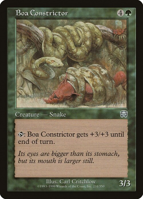 Boa Constrictor Card Front