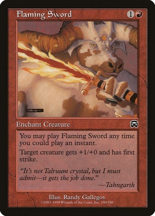 Flaming Sword Card Front