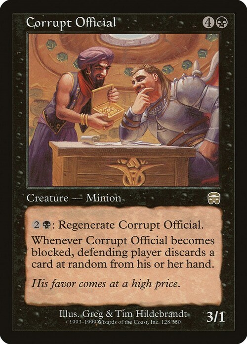 Corrupt Official Card Front