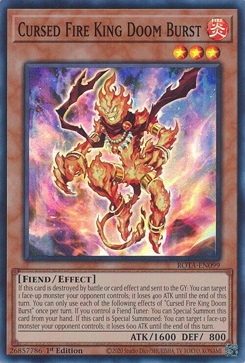 Cursed Fire King Doom Burst Card Front