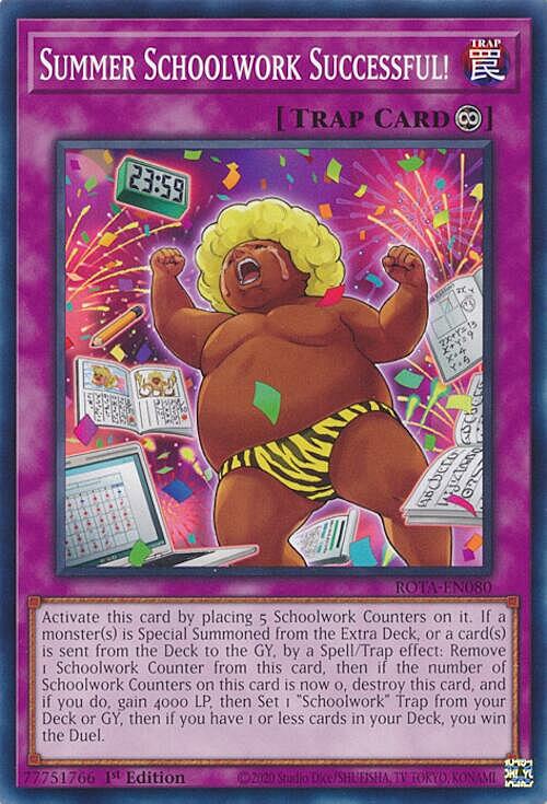 Summer Schoolwork Successful! Card Front