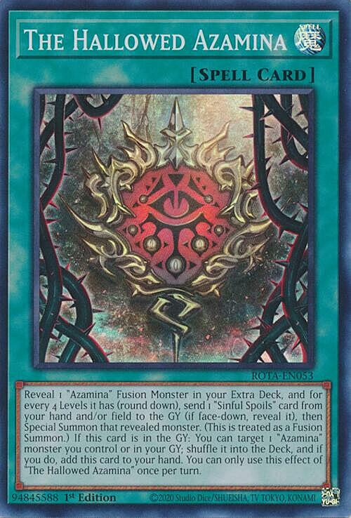 The Hallowed Azamina Card Front