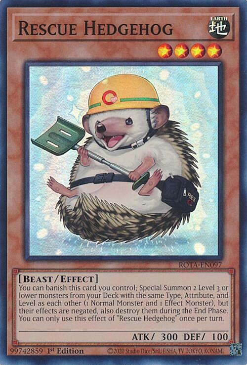 Rescue Hedgehog Card Front