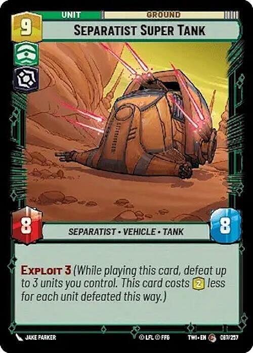 Separatist Super Tank Card Front