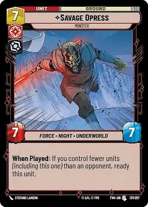 Savage Opress - Monster Card Front