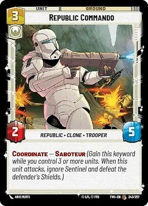 Republic Commando Card Front