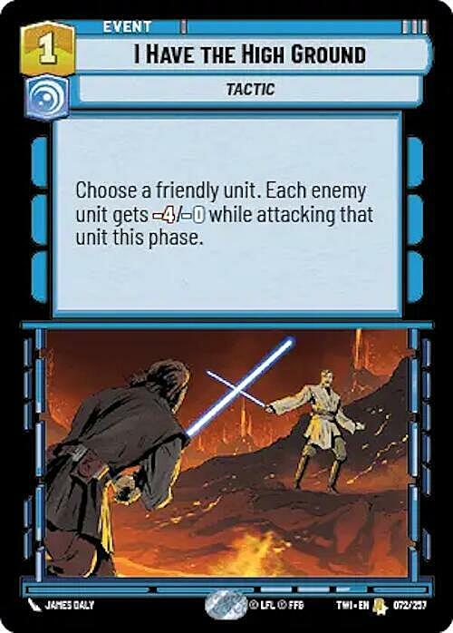 I Have The High Ground Card Front