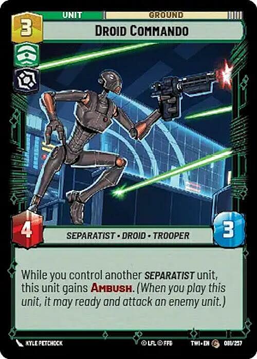 Droid Commando Card Front