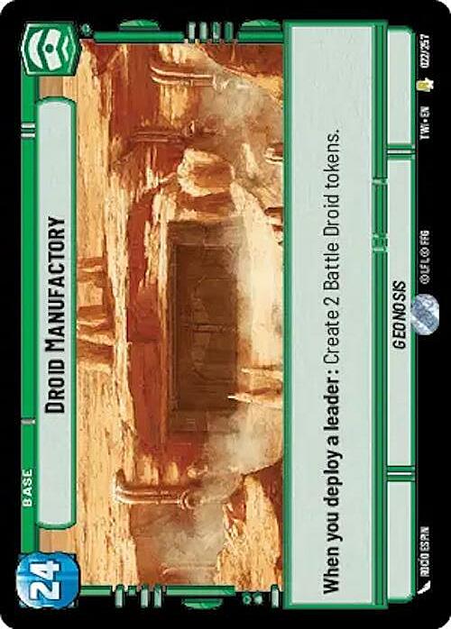 Droid Manufactory Card Front