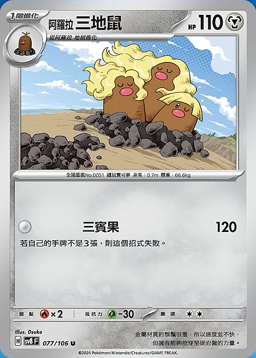 Dugtrio di Alola Card Front