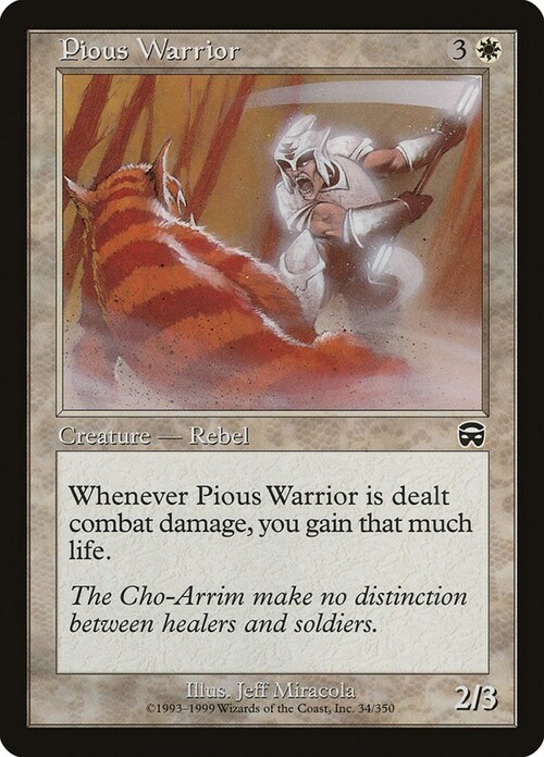 Pious Warrior Card Front