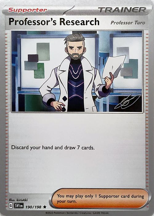 Professor's Research - Professor Turo Card Front