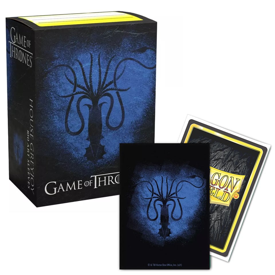 100 Dragon Shield Sleeves - Brushed House Greyjoy