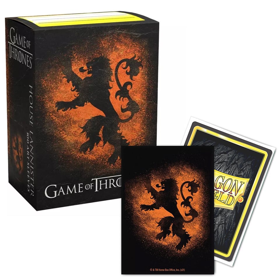 100 Dragon Shield Sleeves - Brushed House Lannister