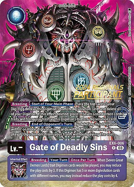 Gate of Deadly Sins Card Front