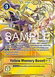 Yellow Memory Boost! · Premium Card Collection - Memory Boost! Set P-037