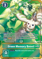 Green Memory Boost! · Premium Card Collection - Memory Boost! Set P-038