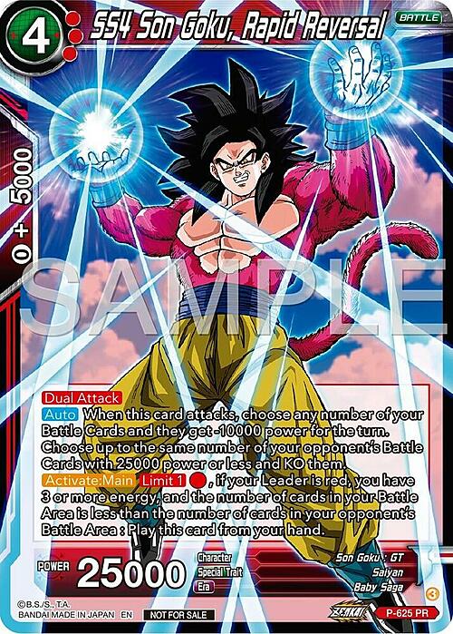 SS4 Son Goku, Rapid Reversal Card Front