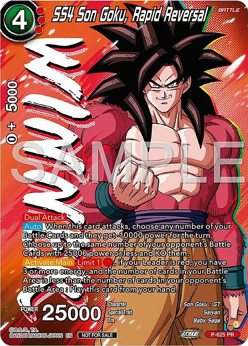 SS4 Son Goku, Rapid Reversal Card Front