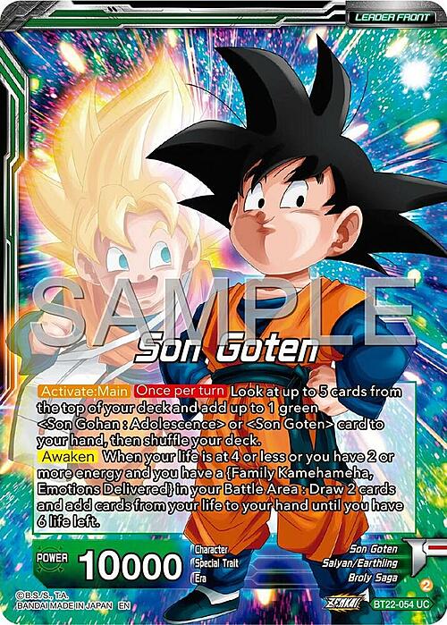 Son Goten // SS Son Gohan & SS Son Goten, Brothers Card Front
