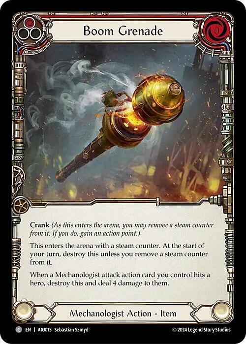 Boom Grenade - Red Card Front