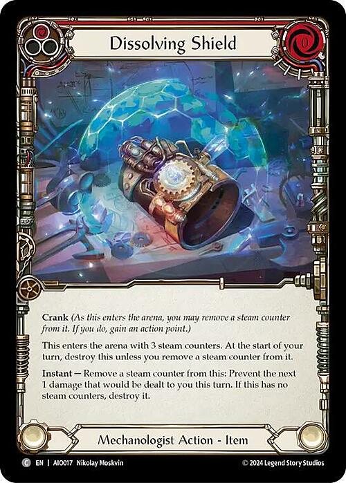 Dissolving Shield - Red Card Front