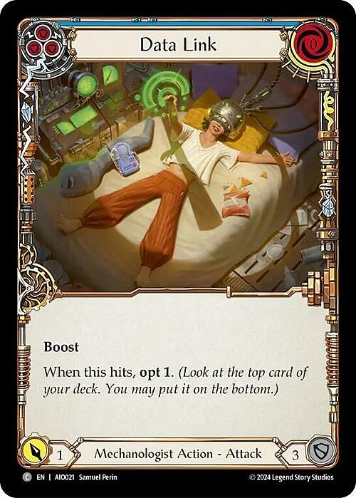 Data Link - Blue Card Front