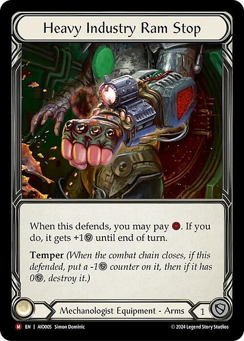 Heavy Industry Ram Stop Card Front