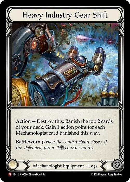 Heavy Industry Gear Shift Card Front