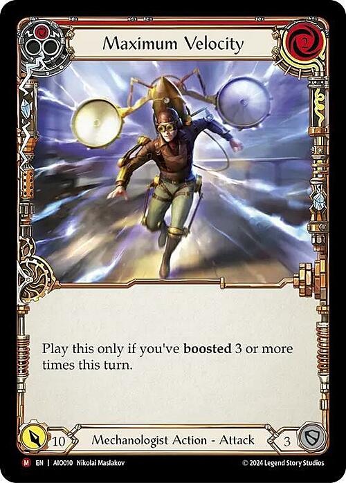 Maximum Velocity Card Front